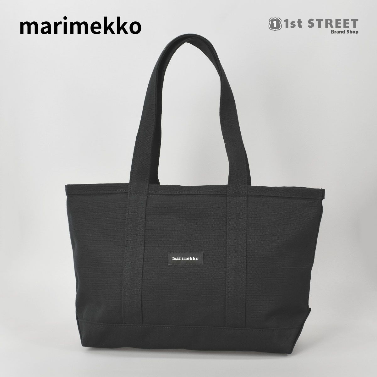 マリメッコ MARIMEKKO トートバッグ ブラック バッグ トート キャンバス 001 CLASSIC CANVAS