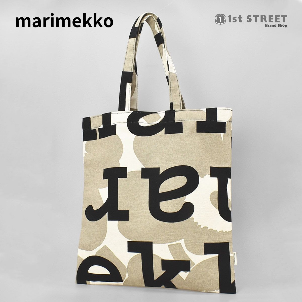 マリメッコ MARIMEKKO トートバッグ ベージュ 91684 889 ウニッコ サブ