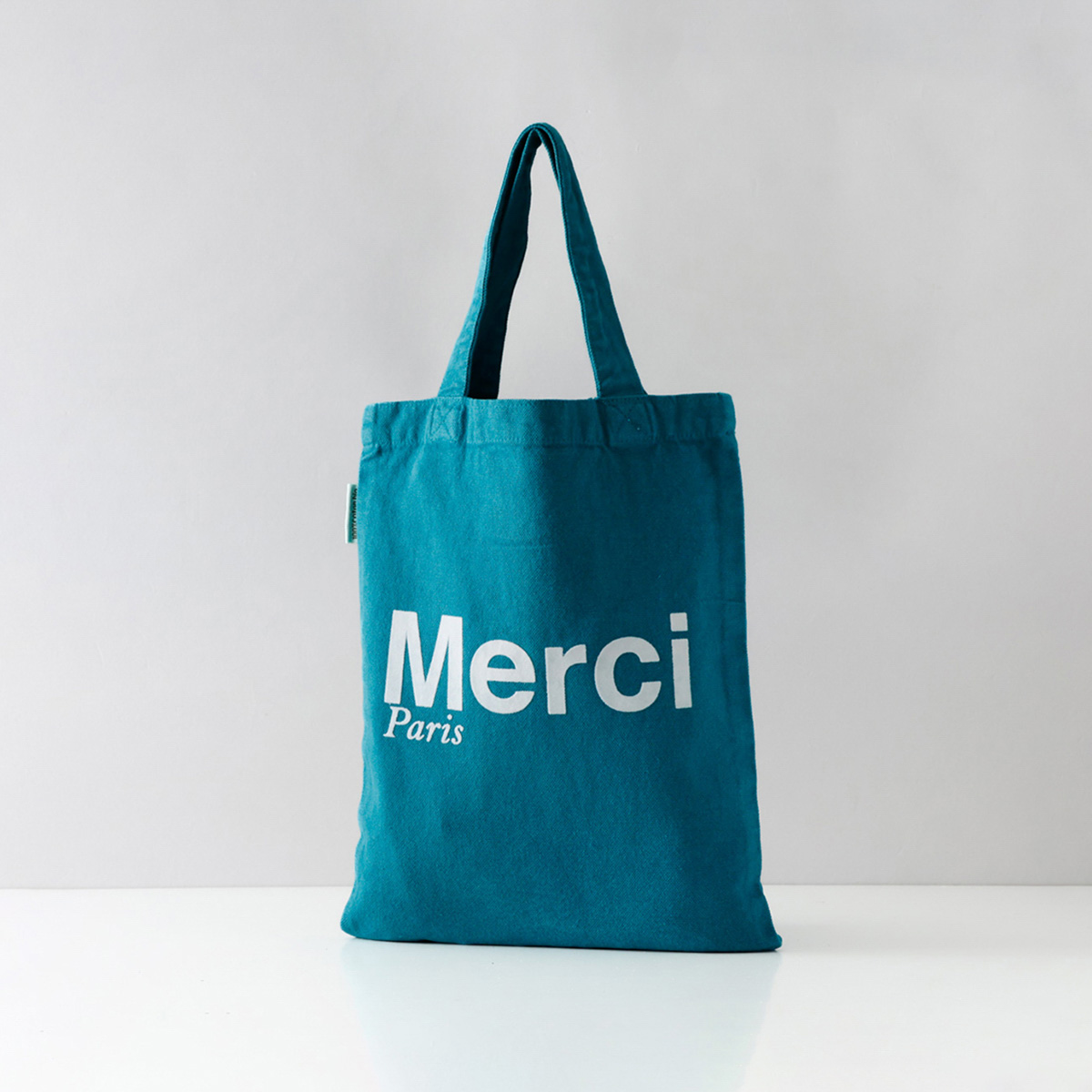 【新品未使用タグ付き】 Merci トートバッグ　ロゴ入りエコバッグ 水色 楽天市場】【4時間クーポン】Merci メルシートートバッグ Cotton