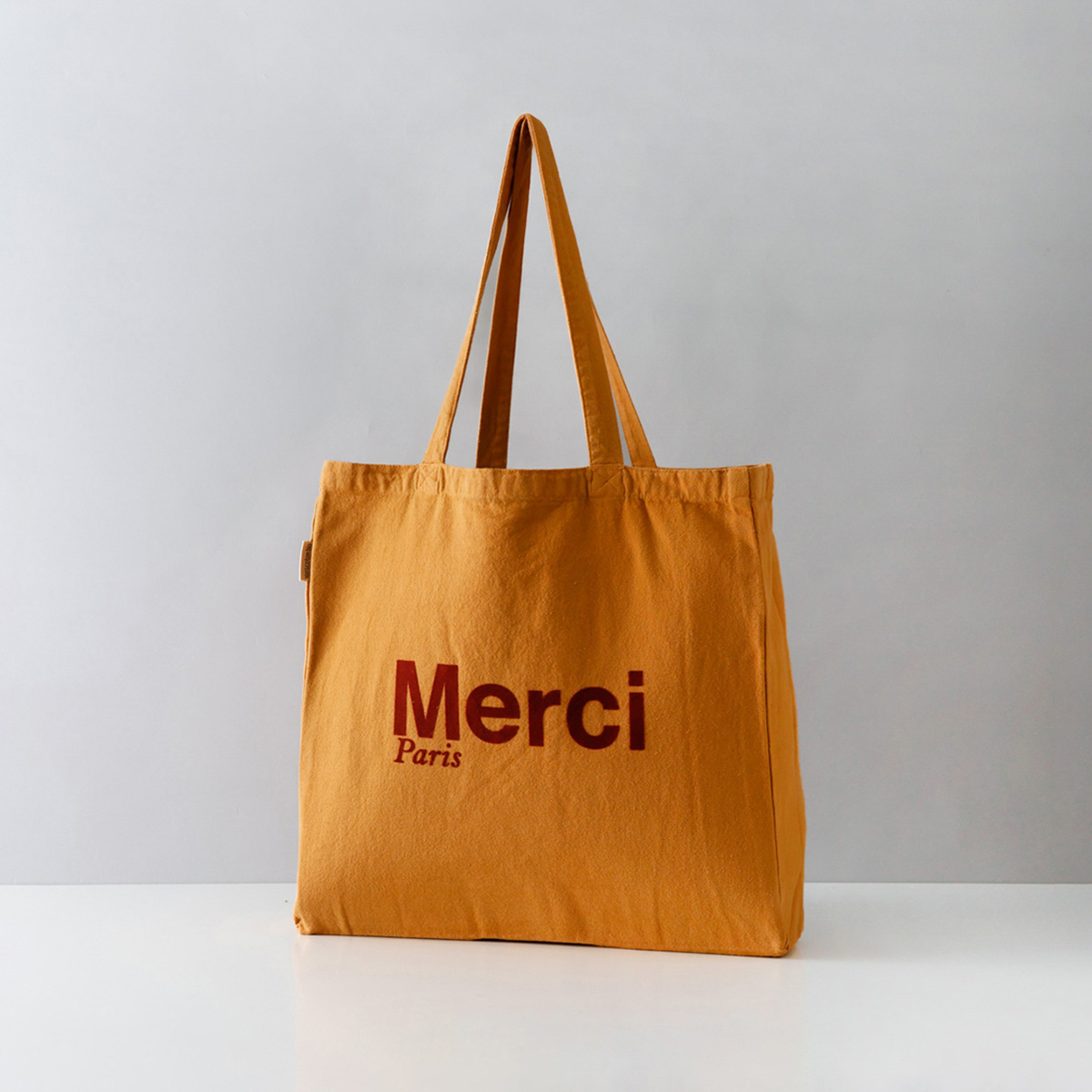 Merci キャンバストートバッグ イエロー M サイズ Merci】 7色☆/キャンバス トートバッグ/Mサイズ/送料関税込