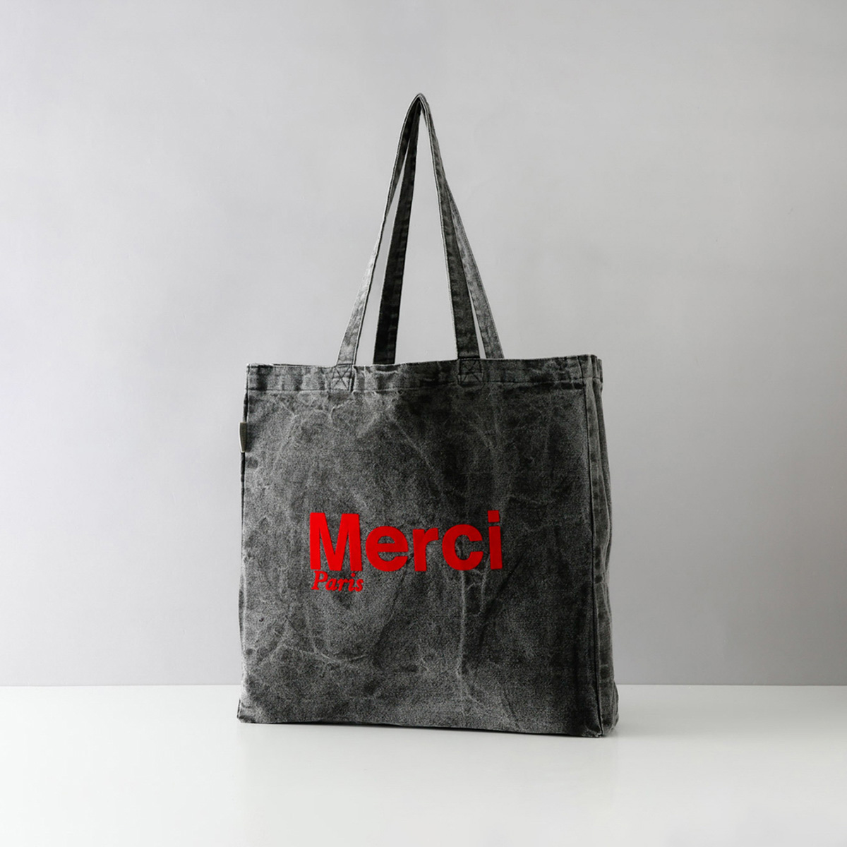 Merciトートバッグ　ブラック　大 楽天市場】メルシー MERCI バッグ トートバッグ キャンバス