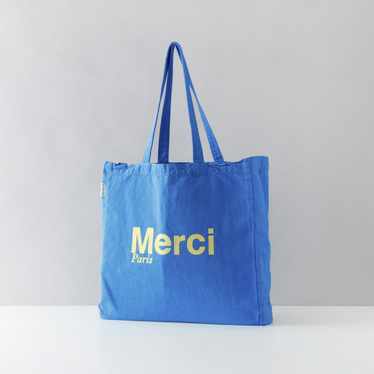 Merci Paris 水色 トートバッグ MERCI（メルシー） 並行輸入 トートバッグ 大容量 ビッグトート