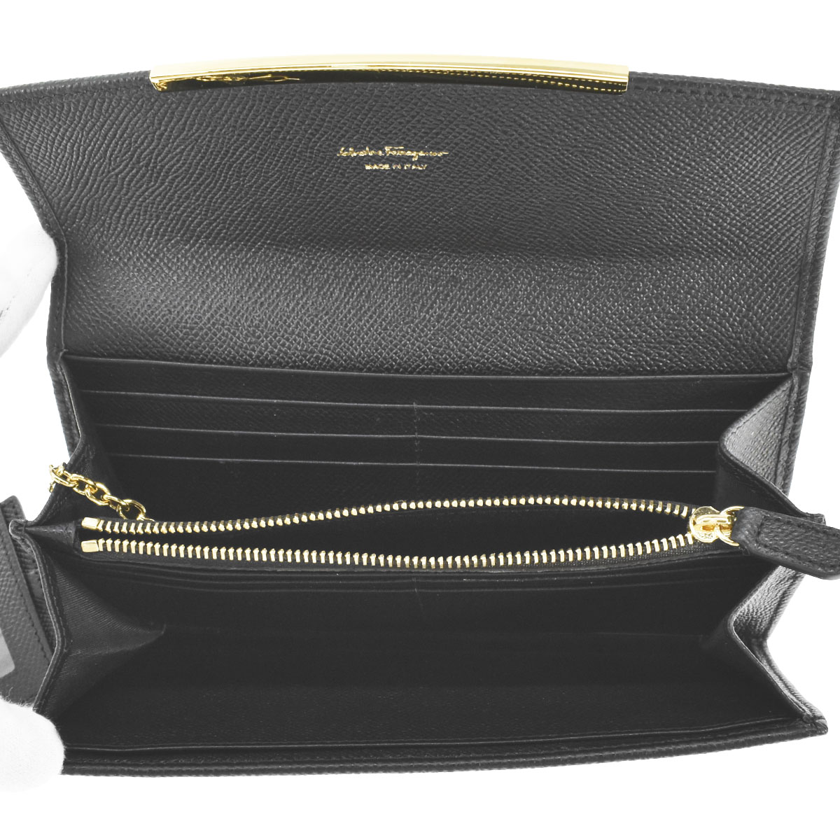 Ferragamoフェラガモ 長財布ガンチーニ ブラック 22 D150 683312 FERRAGAMO フェラガモ 長財布 ブラック 22D150 683312 GANCINO