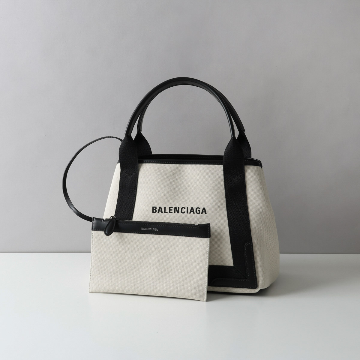 BALENCIAGA バレンシアガ トートバッグ ホワイト NATURAL/ BLACK