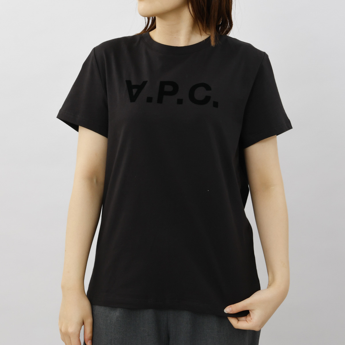 アーペーセー A.P.C. Tシャツ F26944 COBQX ティーシャツ ロゴ シンプル クルーネック S-Lサイズ 人気 レディース｜1ststreet｜02