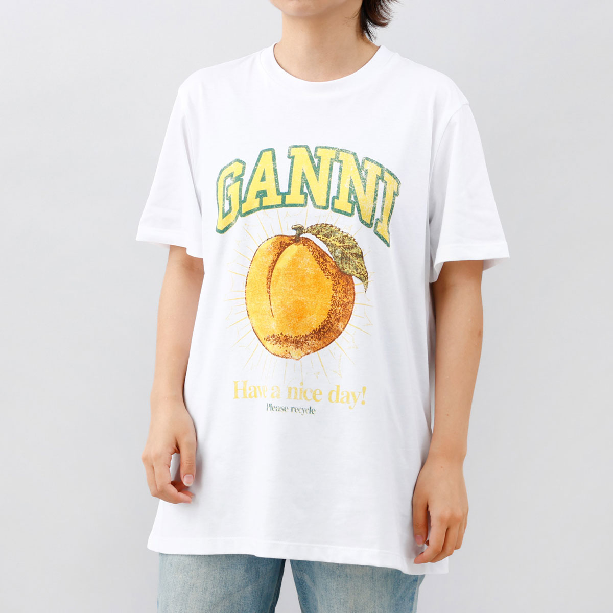 GANNI(ガニー)｜Basic Jersey Kittens リラックスTシャツ