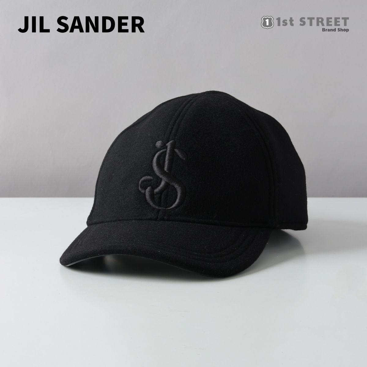 ジルサンダー JIL SANDER キャップ ブラック 帽子 ブランドロゴ 黒