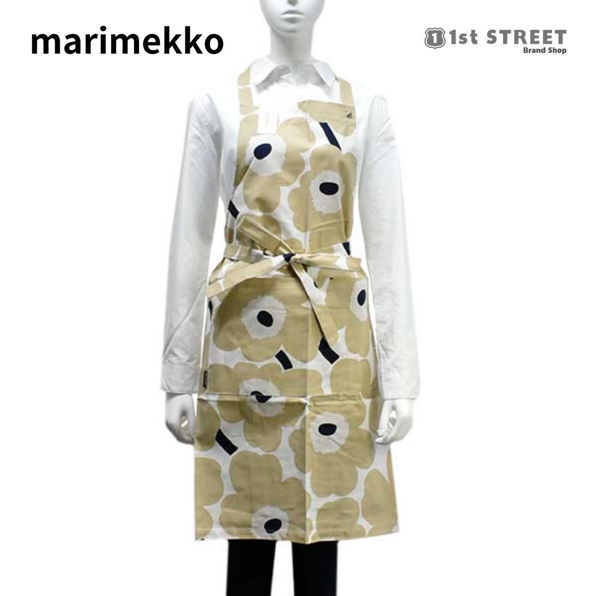 マリメッコ エプロン ベージュ PIENI UNIKKO APRON 69907