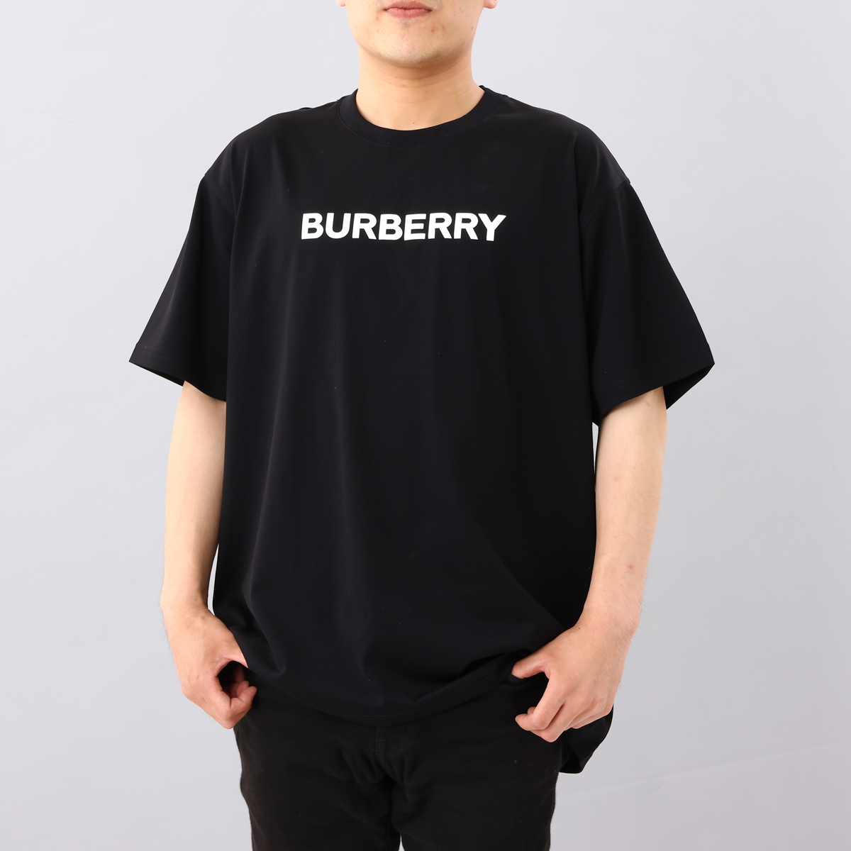 バーバリー BURBERRY メンズTシャツ ブラック 8055307 130828 A1189