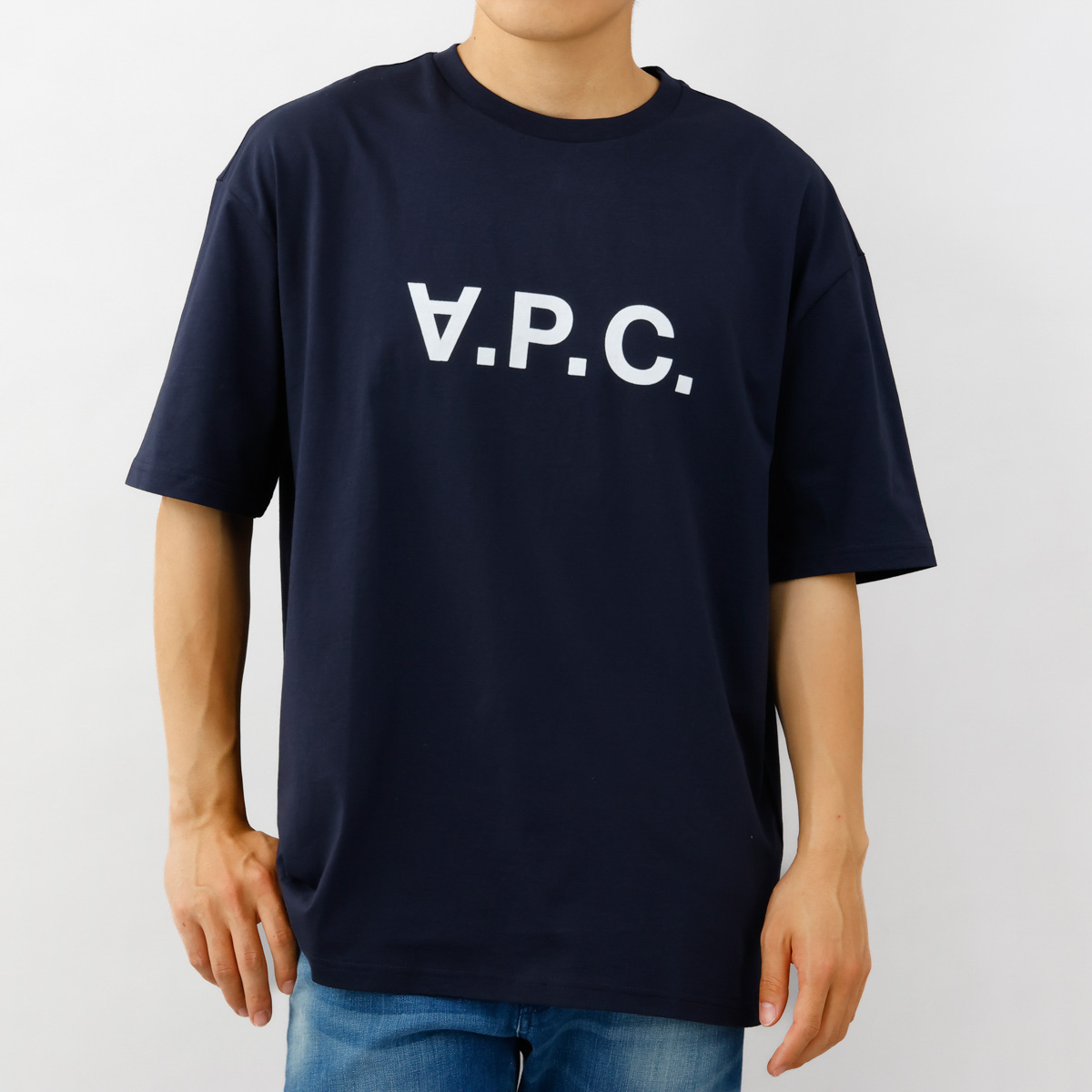 アーペーセー A.P.C. Tシャツ 半袖 カットソー クルーネック コットン ロゴ H26324 COFDW メンズ