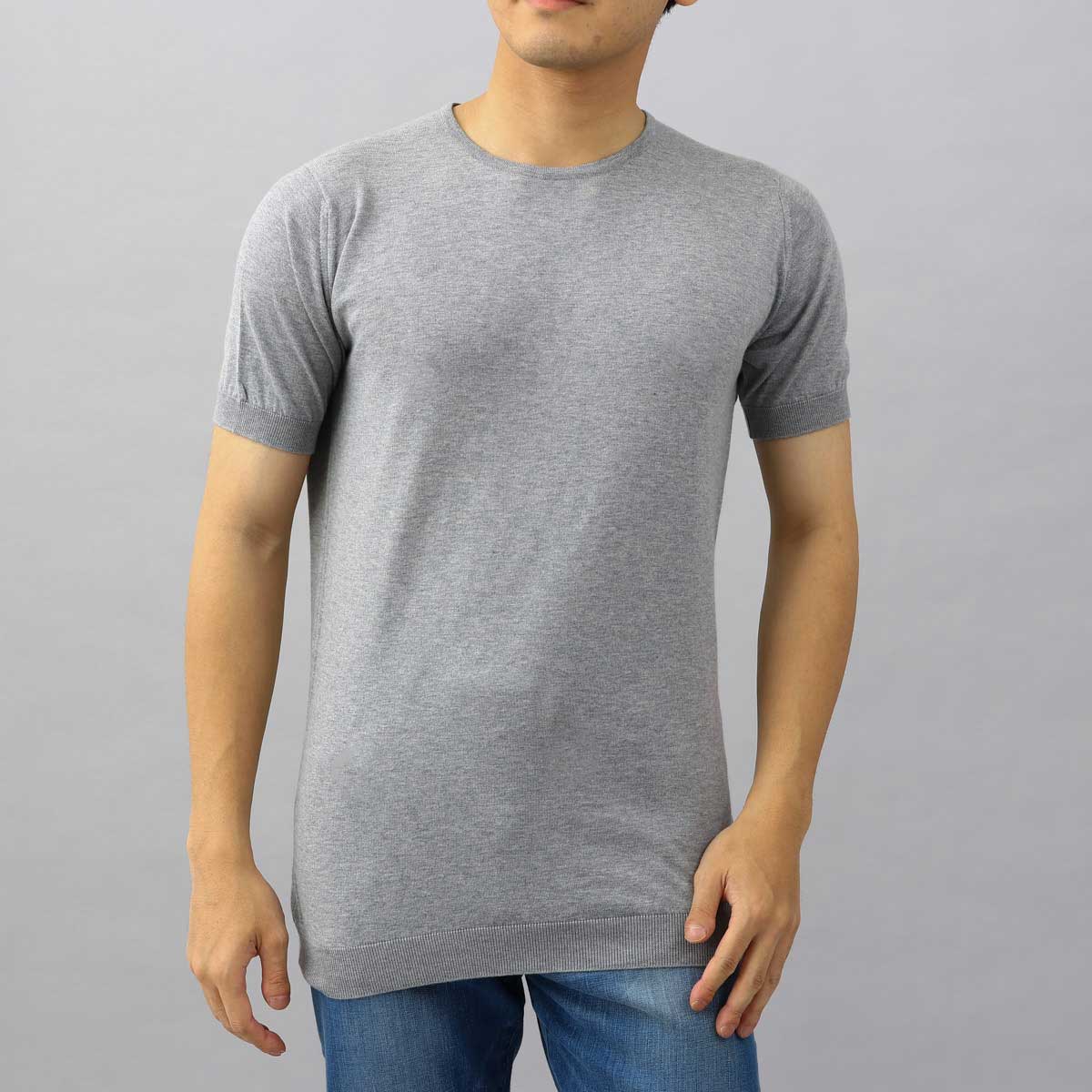 ジョンスメドレー JOHN SMEDLEY クルーネック 半袖ニット Tシャツ ニット BELDEN ベルデン シーアイランドコットン 海島綿  30ゲージ STANDARD FIT メンズ