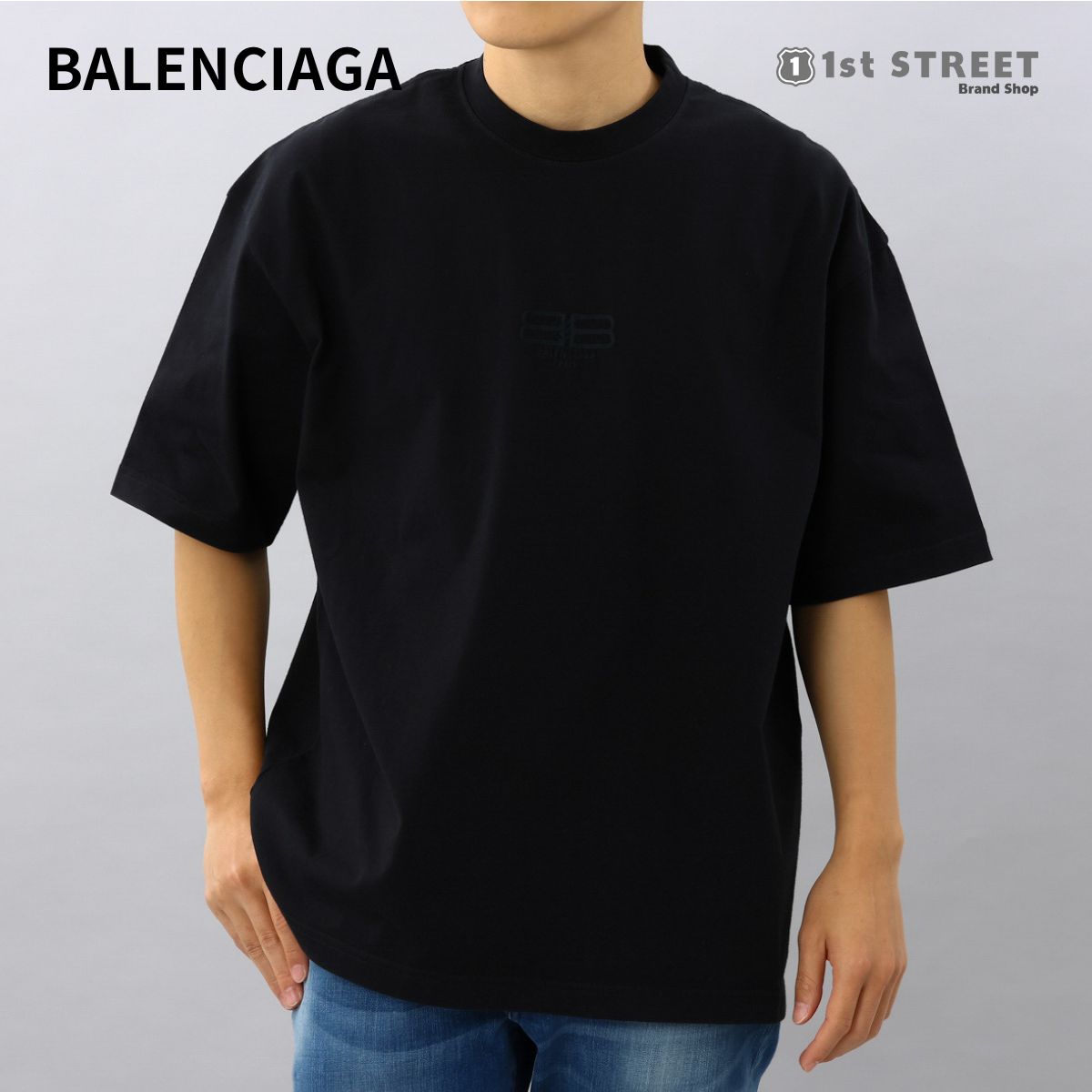 バレンシアガ BALENCIAGA Tシャツ 612966 TMVG7 8190 黒 