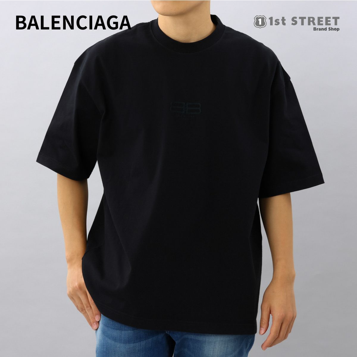 バレンシアガ BALENCIAGA Tシャツ 612966 TMVG7 8190 黒