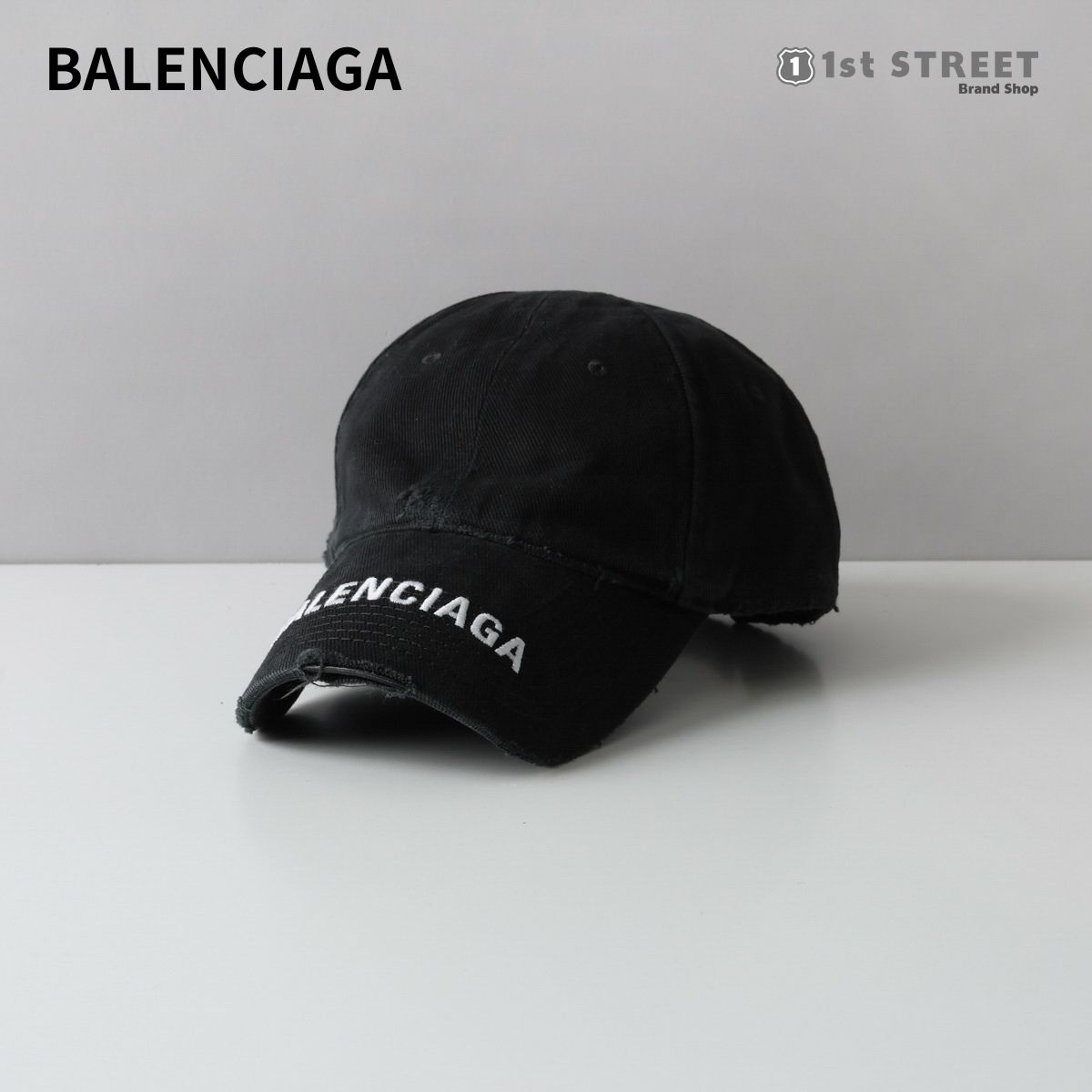 バレンシアガ BALENCIAGA キャップ ブラック 帽子 ブランドロゴ ベース 