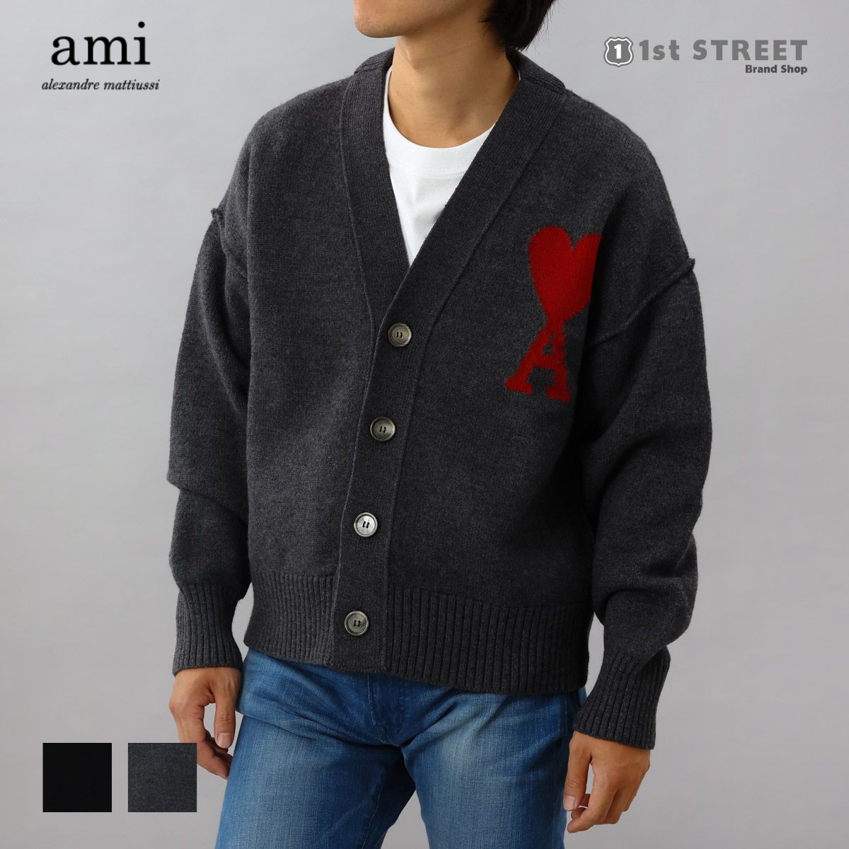 アミ パリス AMI PARIS カーディガン BFUKC006.018 009 アミ セーター 