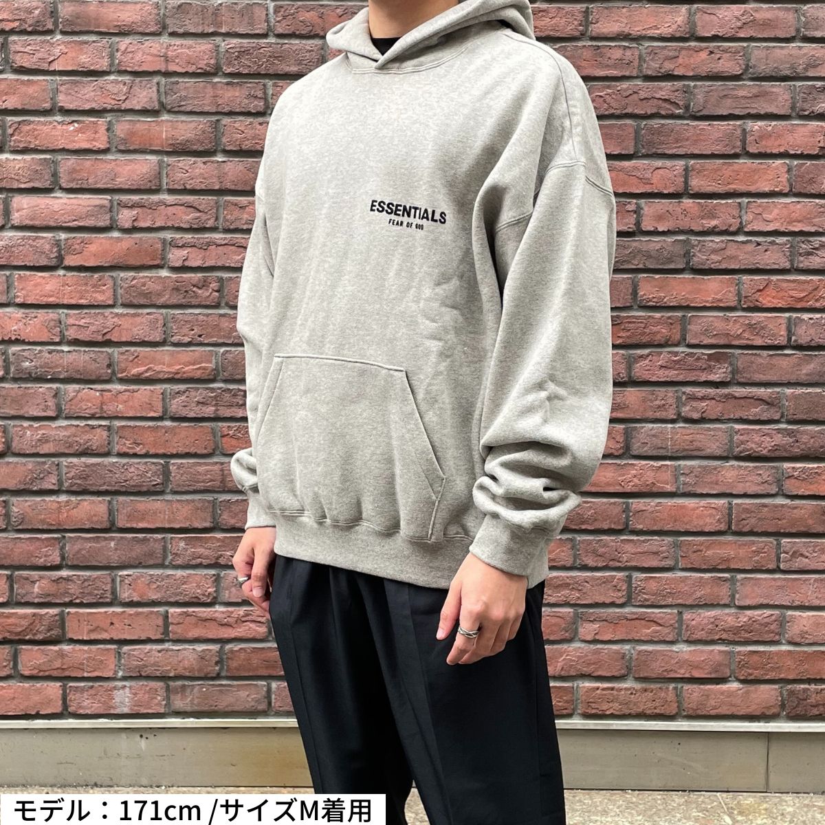 エッセンシャルズ FOG ESSENTIALS メンズパーカー ベージュ CREW NECK