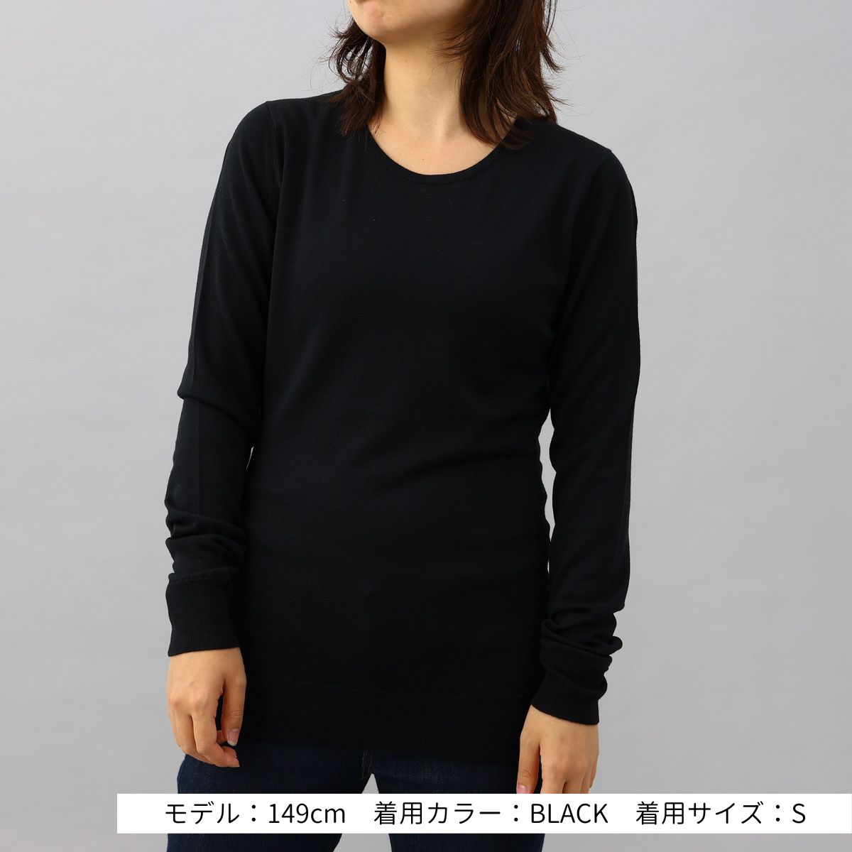 ジョンスメドレー JOHN SMEDLEY クルーネック ニット GERANIUM ゼラニウム メリノウール 30ゲージ SLIM FIT レディース geranium_1.jpg