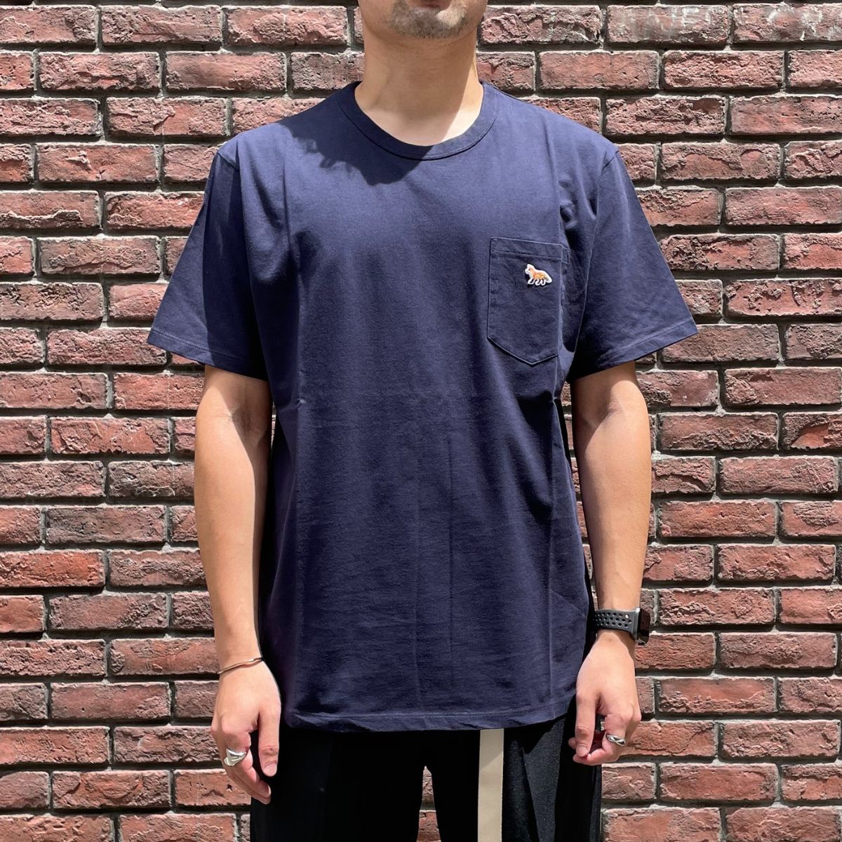 メゾンキツネ Maison Kitsune Tシャツ ネイビー メンズ Gmkj0008 Gmkj08nv 1ststreet 通販 Yahoo ショッピング