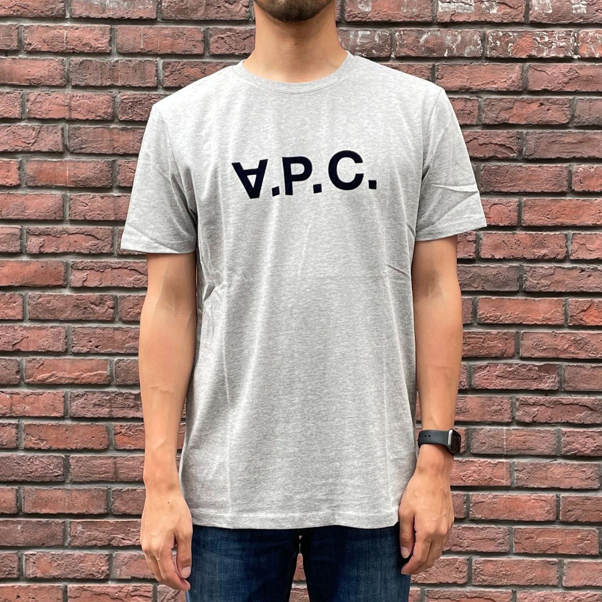 アーペーセー A.P.C. Tシャツ ライトグレー H26943 T-SHIRT VPC COLOR 