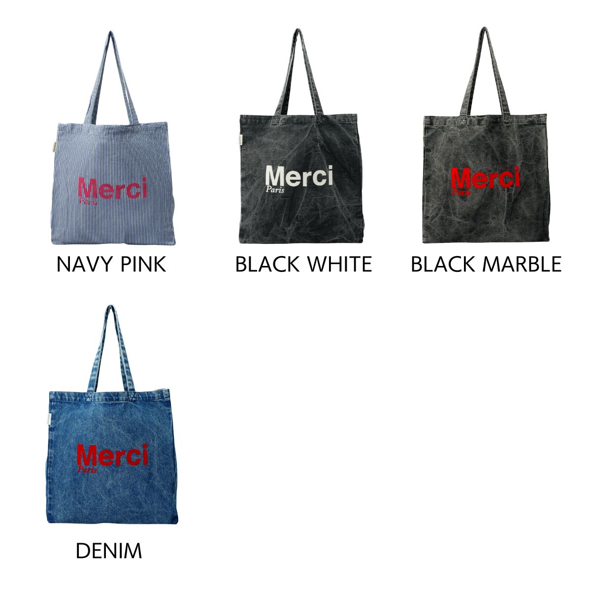 Merci デニムブルー エコバッグ Merci デニムブルー エコバッグ ≪OUTLET≫merciランチトート