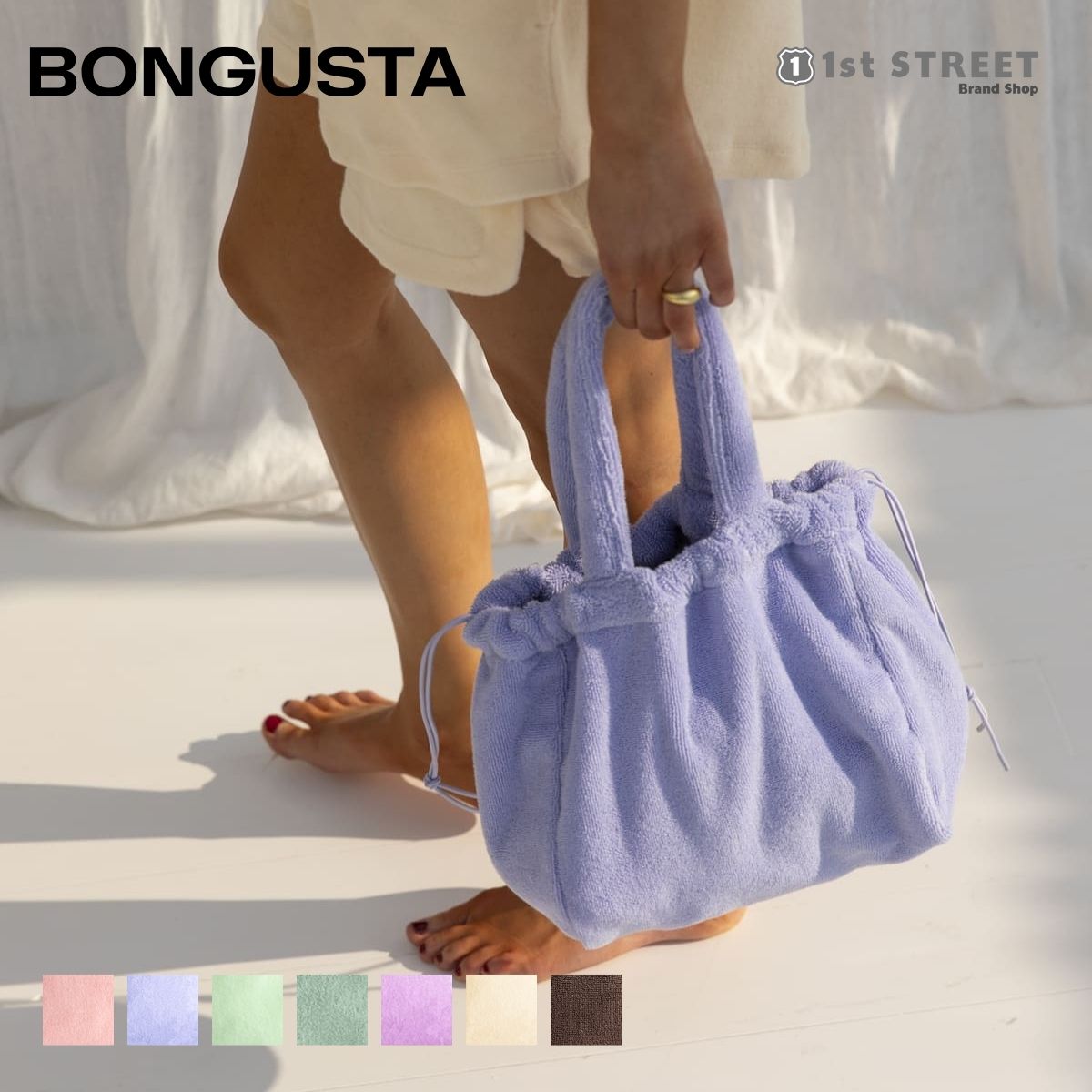BONGUSTA ボングスタ ハンドバッグ バッグ スモール 巾着 無地 NARAM 