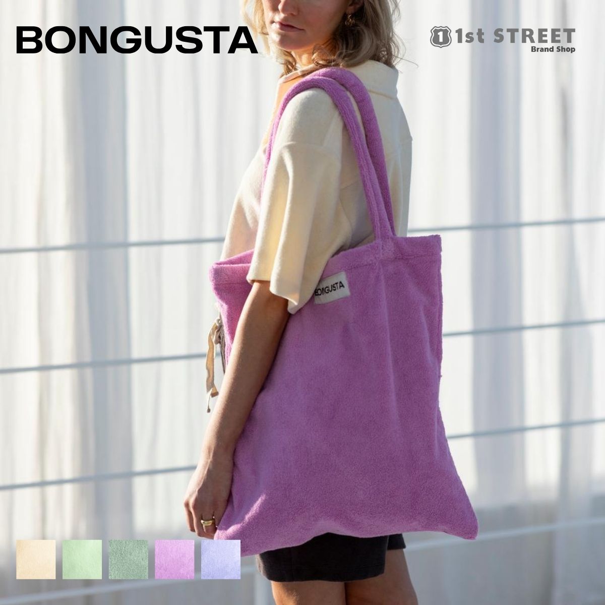 即発送【新品未使用タグ付き】BONGUSTA TOTE BAG BONGUSTA ボングスタ トートバッグ バッグ 無地 カラフル NARAM