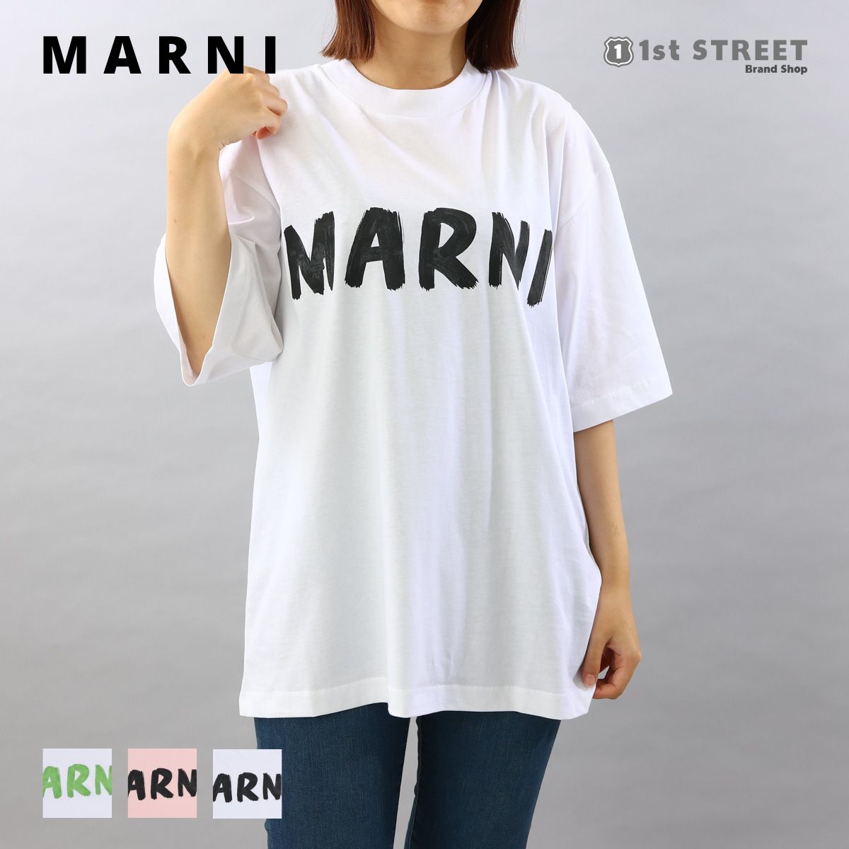 マルニ MARNI Tシャツ ロゴT コットン 半袖 おしゃれ 人気 THJET49EPH 