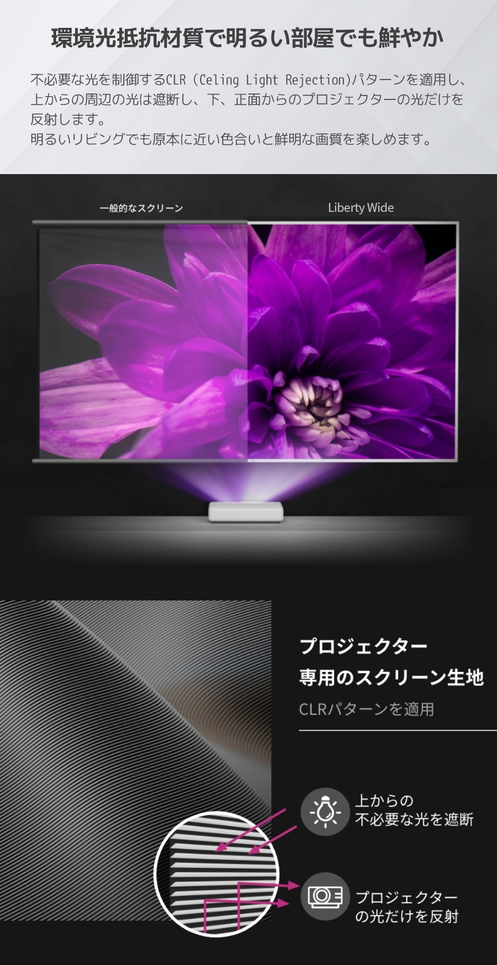 Bloomsbury Liberty wide スクリーンの性能