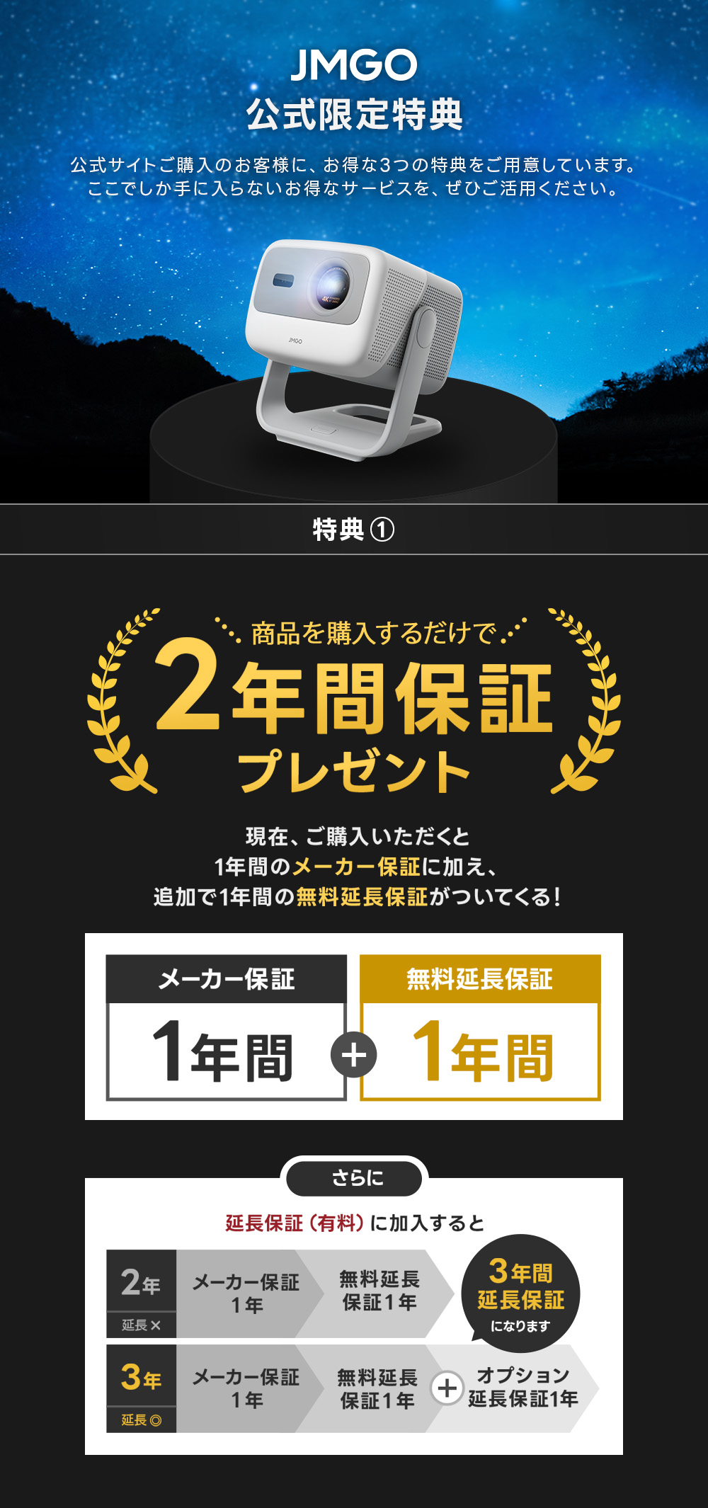 JMGO N1S 4K 3色レーザー ジンバル一体型4Kプロジェクター 小型 可愛い