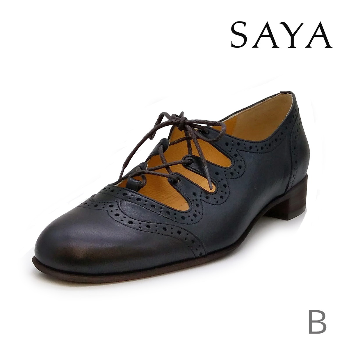 SAYA（サヤ） レディース ローヒール レースアップ シューズ 51240 靴 