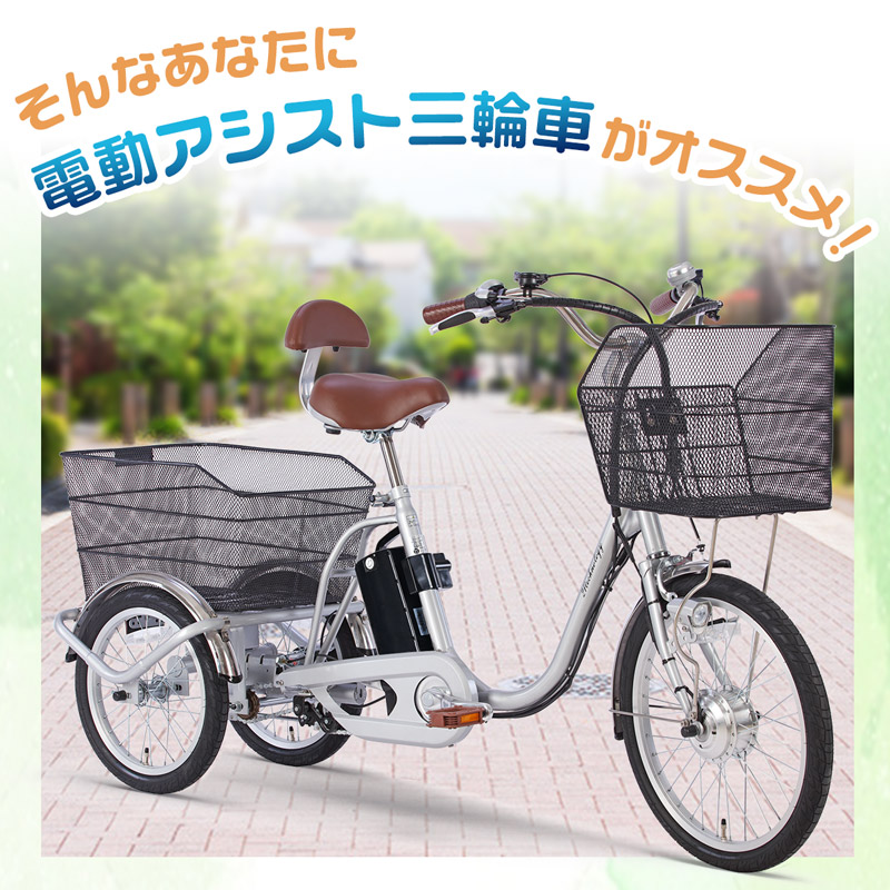 21Technology 3年間無料補償サービス付 電動アシスト三輪自転車 三輪車