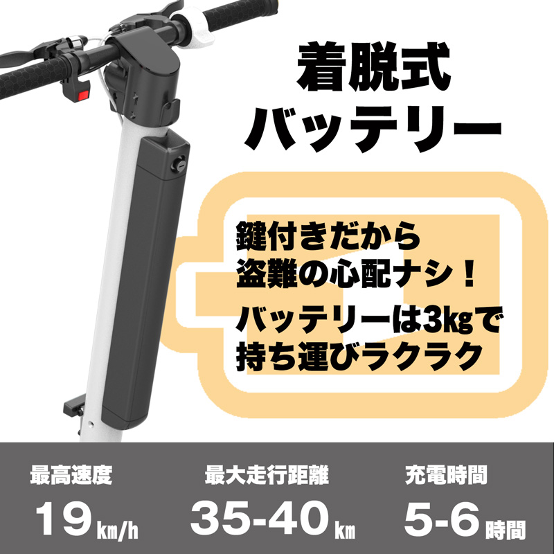 着脱式バッテリー