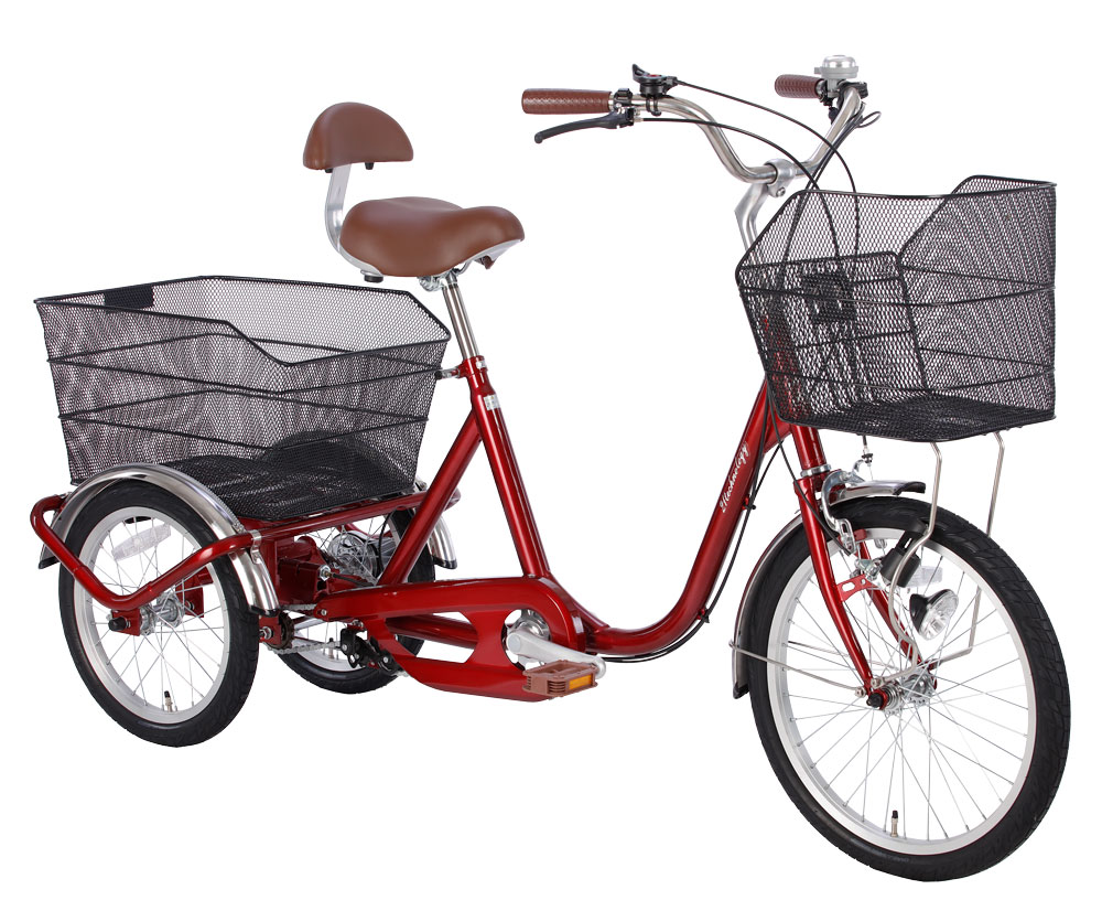三輪車 自転車 送料無料 スイング機能付き 前後に大型カゴを搭載 