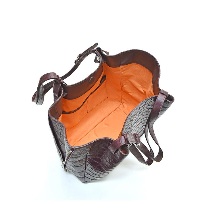 クロコダイル ハンドバッグ トートバッグ マット 本革 鰐革 ワニ革