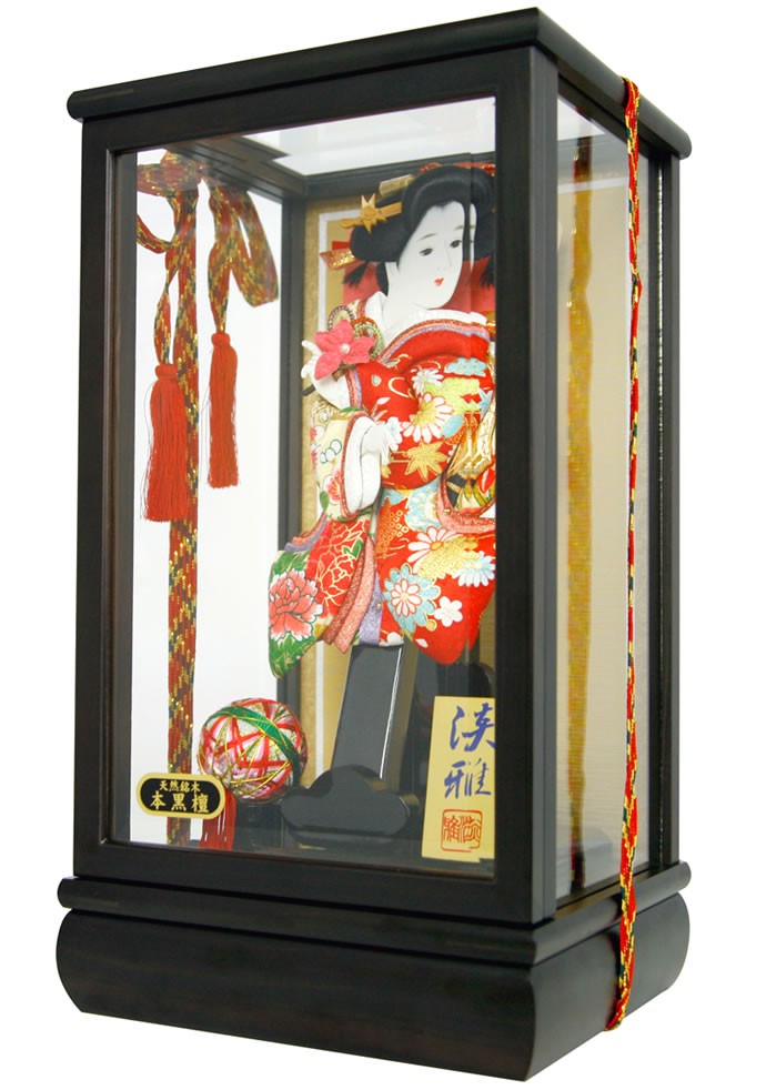一点限り】正月飾り 羽子板 ケース飾り H57 一点限り】正月飾り 羽子板