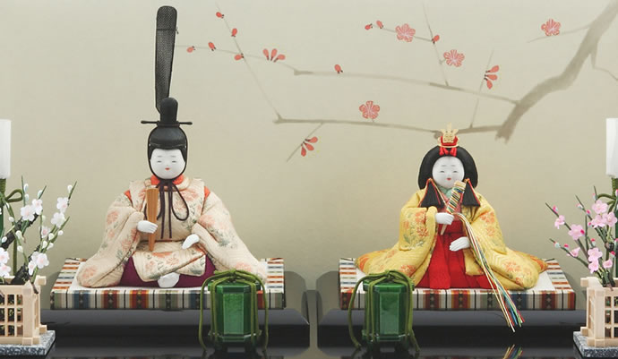 原孝洲 雛人形 飾り方 コンパクト おしゃれ 木目込み 弥生雛 龍村裂