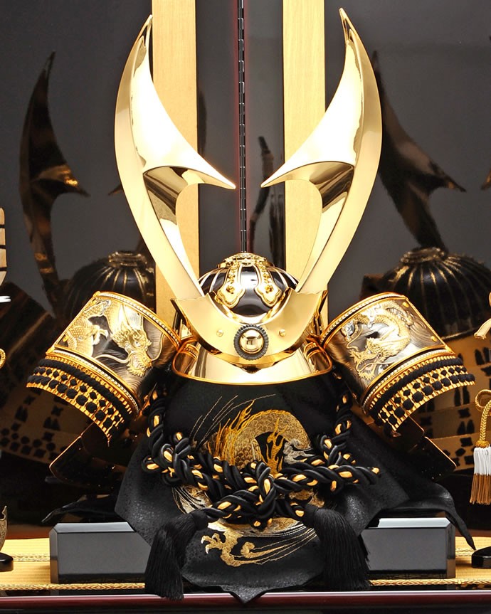 横幅85cm｜翠鳳作 本作り着用兜 斬｜おしゃれで斬新｜五月人形