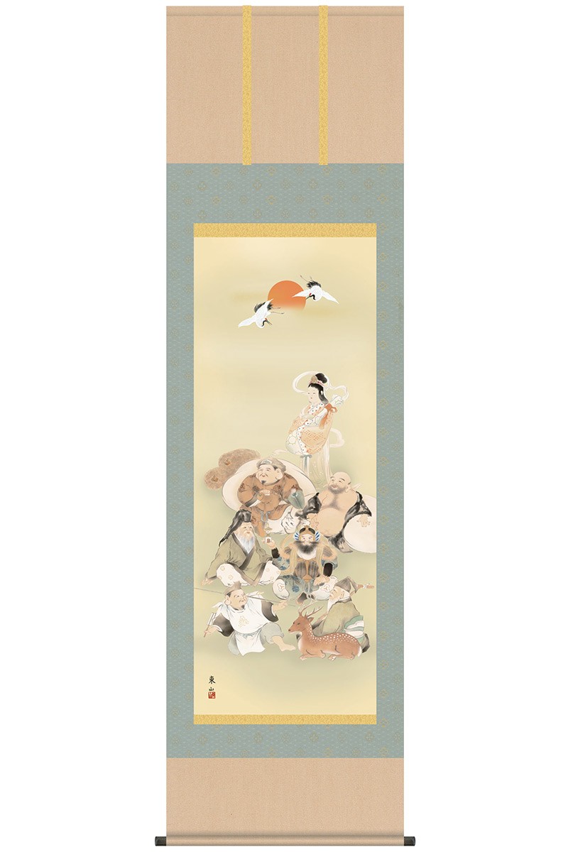 特価 掛軸 掛け軸 縁起画 七福神 洛彩緞子本表装 尺五 榎本東山 竹翠会 桐箱 Snk H30d1 009 掛け軸 注意事項 商品レビューを記入しない場合は Www Oroagri Eu