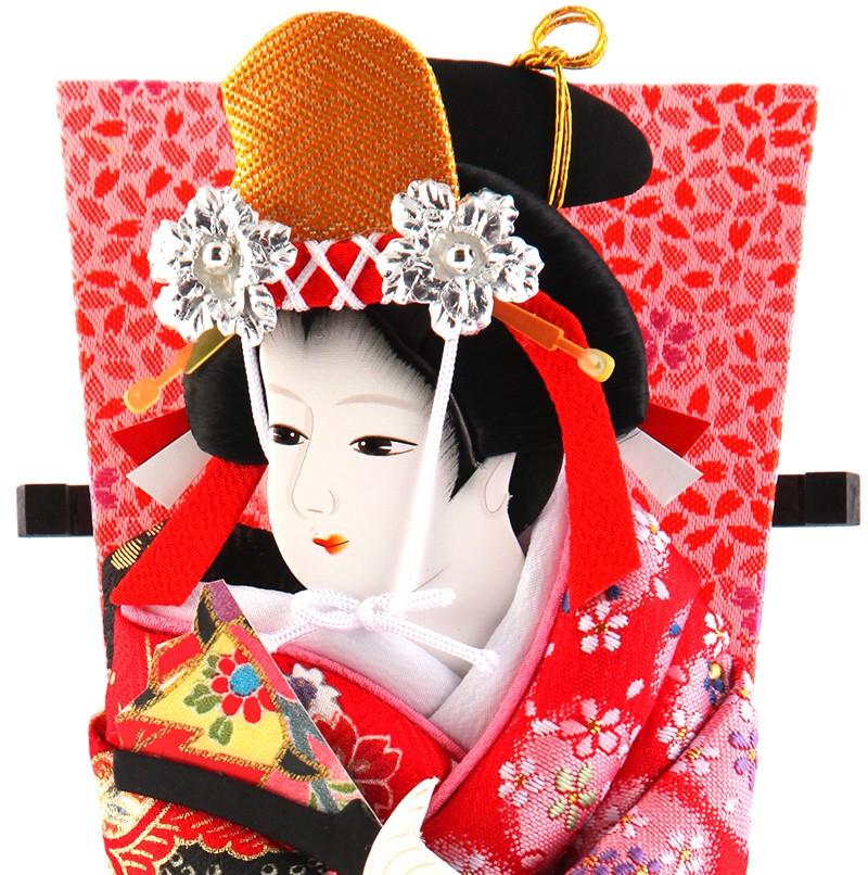 はなびしのアイデア　こくばんセット　レトロ レトロポップ 白/ショッキングピンク/グリーン 椿柄/大柄 華やか