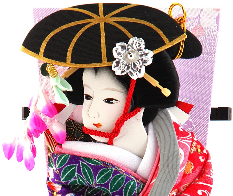 秀徳　額入羽子板 久月 羽子板 お祝い 初正月 コンパクト ミニ 豆羽子板 藤娘 8寸