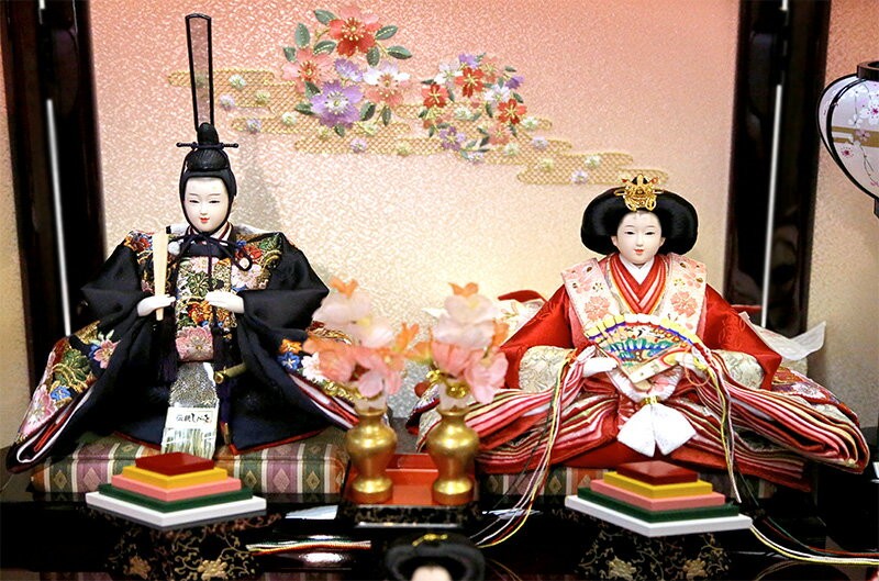久月 雛人形 ひな人形 雛 コンパクト収納飾り 段飾り 十人飾り