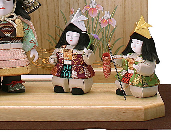 一秀 【100周年記念祭】五月人形 子供大将飾り 武者人形 平飾り 木目込
