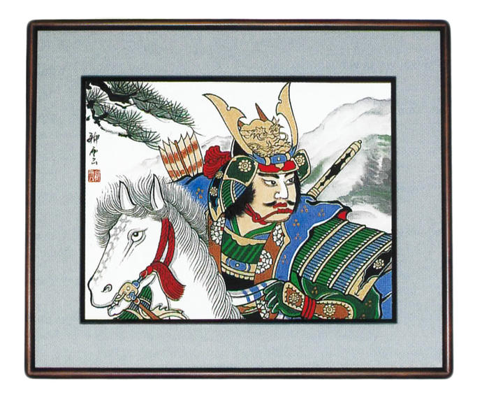 武者絵のぼり 大畑 武者幟 源義経 5.4m 家紋・名入れ代込 ko5o