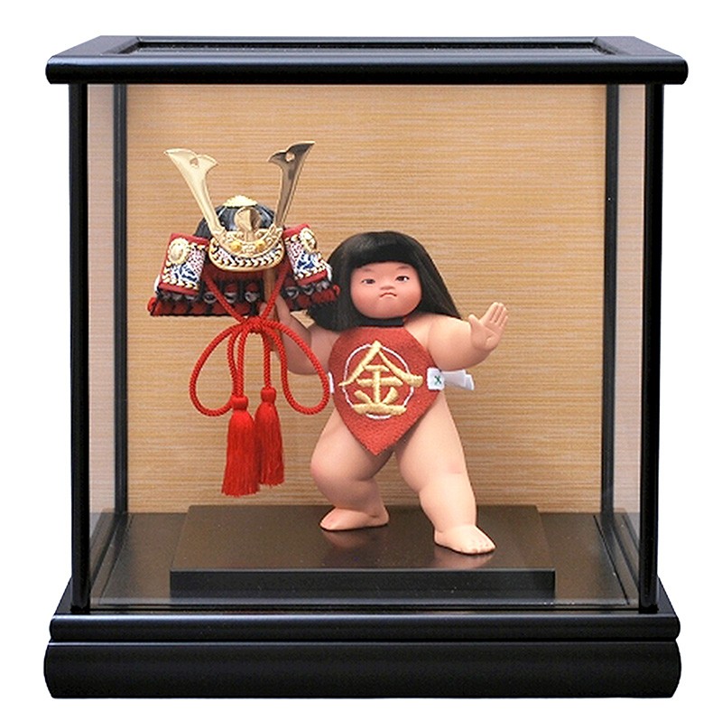 五月人形 幸一光 松崎人形 金太郎 武者人形 ケース飾り 五号 裸