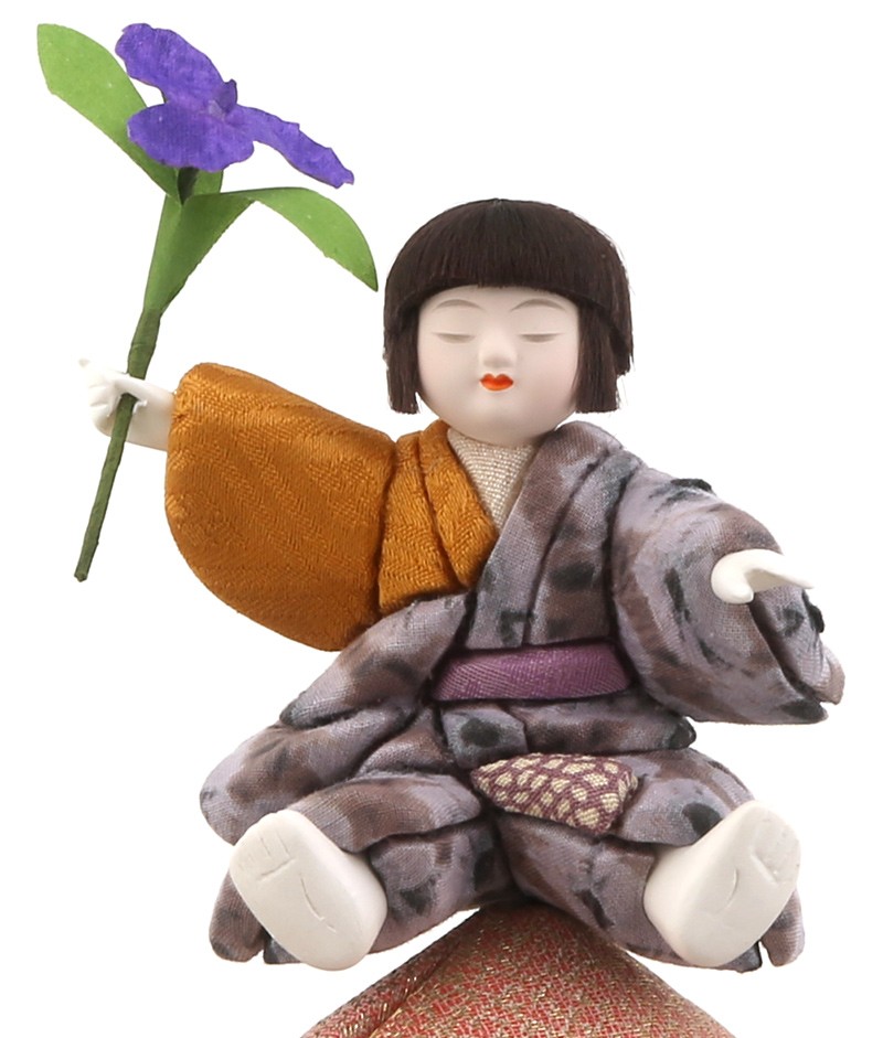 柿沼東光 五月人形 ケース飾り 木目込み人形 出世童子 h265-mi-kt5