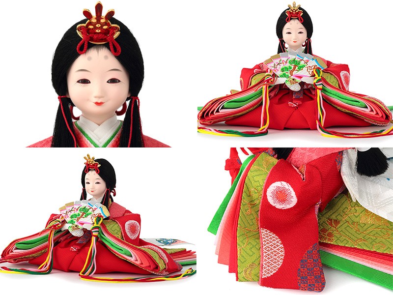 雛人形 コンパクト お雛様 平飾り かわいい 親王飾り 角田勝俊作 ひな