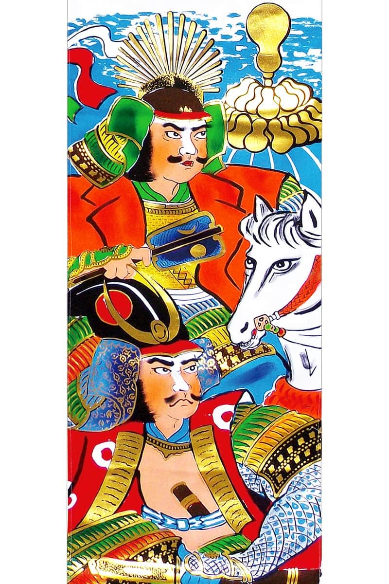 東旭 武者絵のぼり 武者幟 室内用 170cm 室内武者絵幟 太閤秀吉 綿綾織