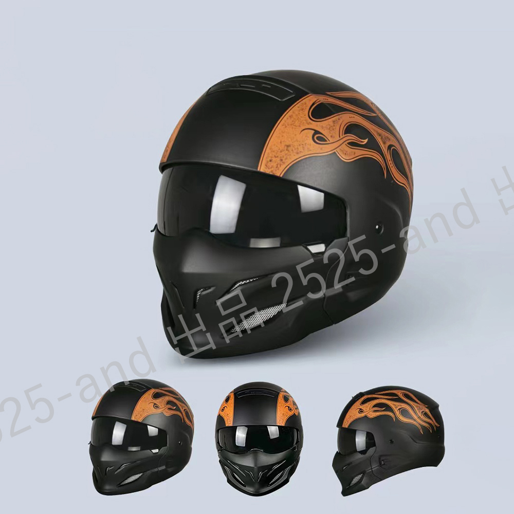 業界最安艶消し黒 フルフェース バイクヘルメット 組合せ武士スコーピオンヘルメット セキュリティ・セーフティ