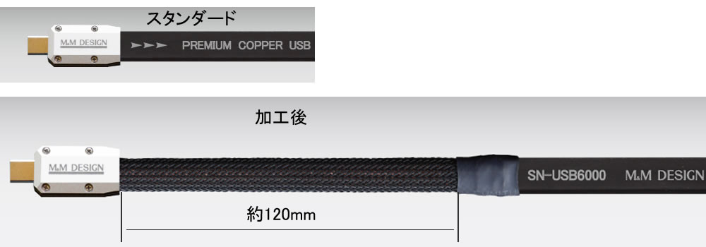 M&Mデザイン SN−USB6000 TypeA→TypeC ハイレゾ対応USBケーブル0.5