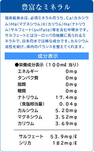 福地産業 水 シリカ水 霧島福寿鉱泉水 20L 箱 シリカ182mg/L 温泉水